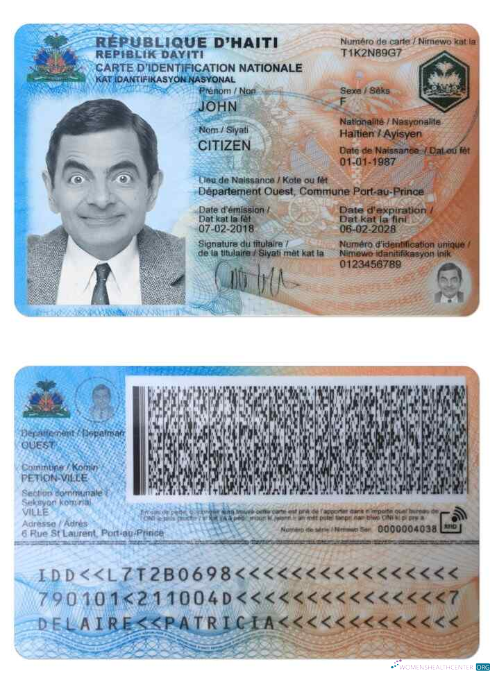 Download Haiti ID Photoshop template